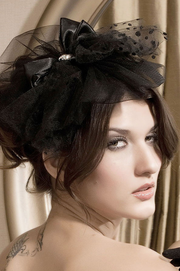 Accessories Diamond Lace Hairpin Mini Top Hat - Click Image to Close